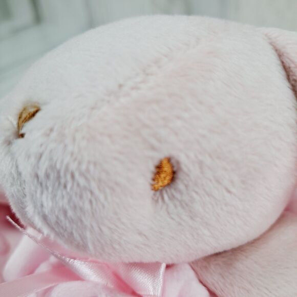 Pro Goleem Pink Bunny Rabbit Lovey Baby Security Blanket Satin 16"x16" Soother - Picture 8 of 13